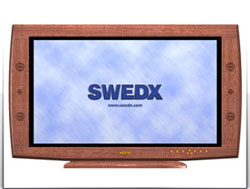 DEMO SWEDX 40 Full-HD LCD-TV. Mahognyträ. V3
